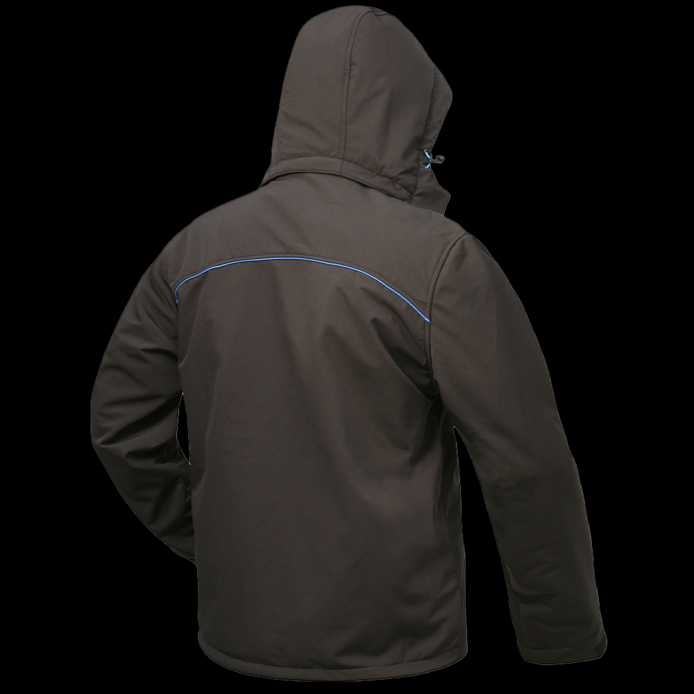 Softshelljacke wattiert - schwarz