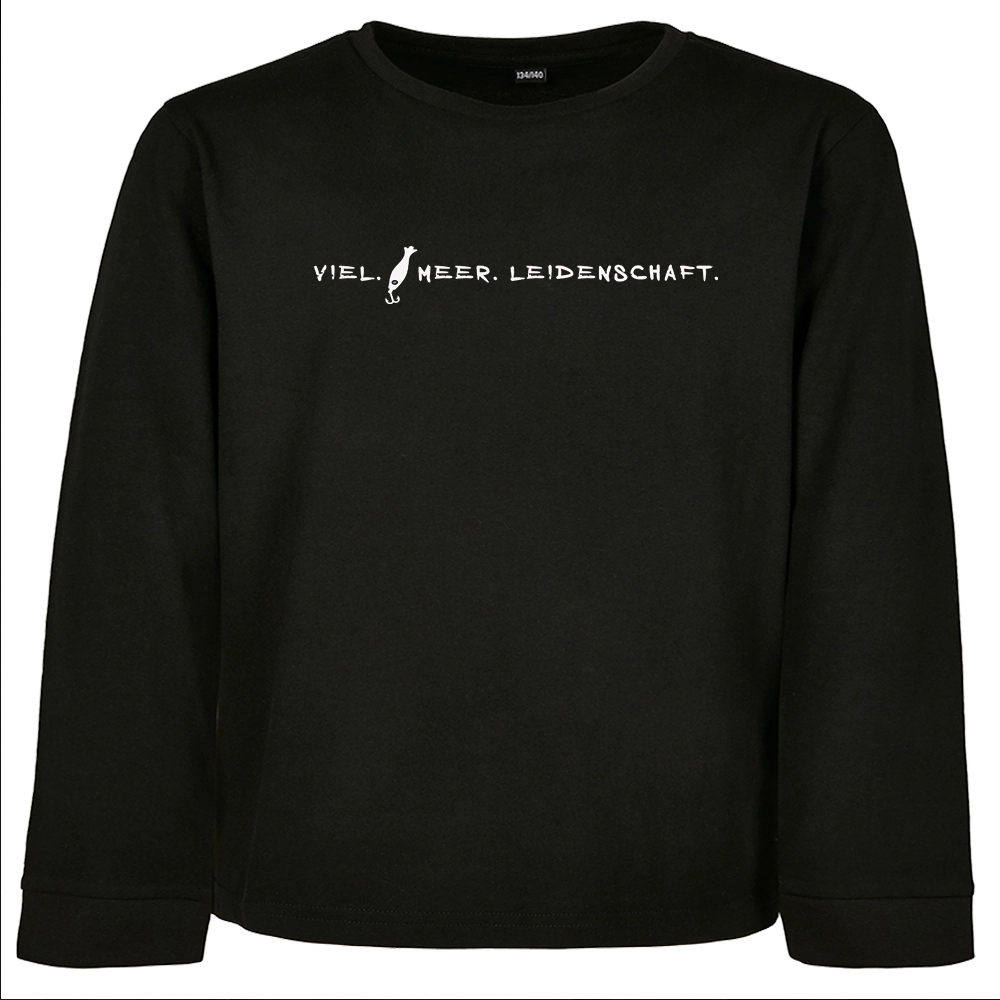 Viel.Meer.Leidenschaft. Longsleeve Kids - SCHWARZ