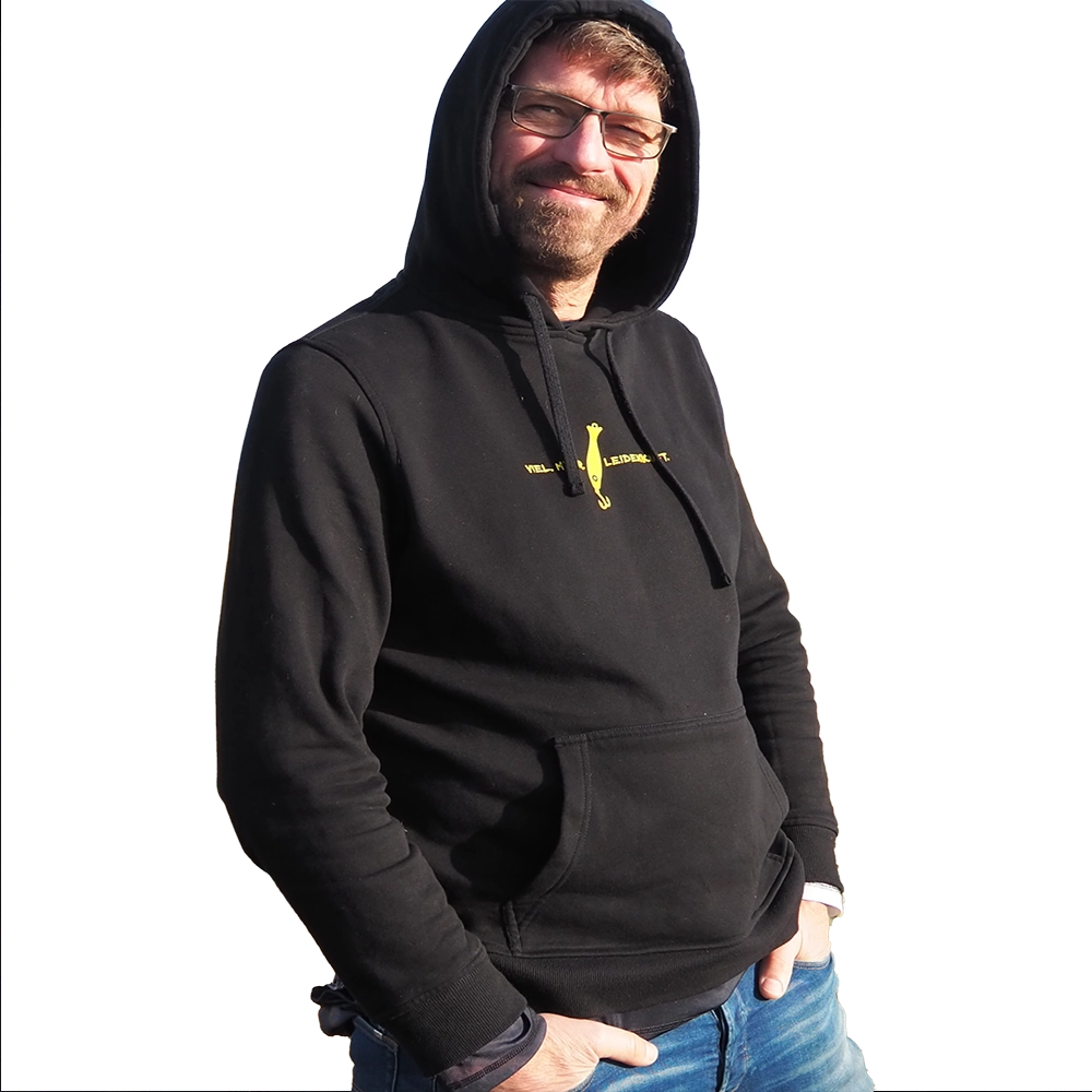 Viel.Meer.Leidenschaft. Premium Hoody - SCHWARZ
