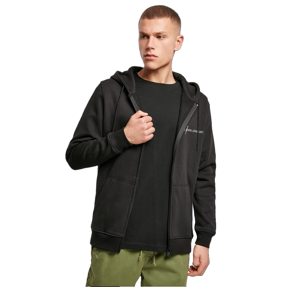 Viel.Meer.Leidenschaft. Premium Hoody mit Zipper - SCHWARZ