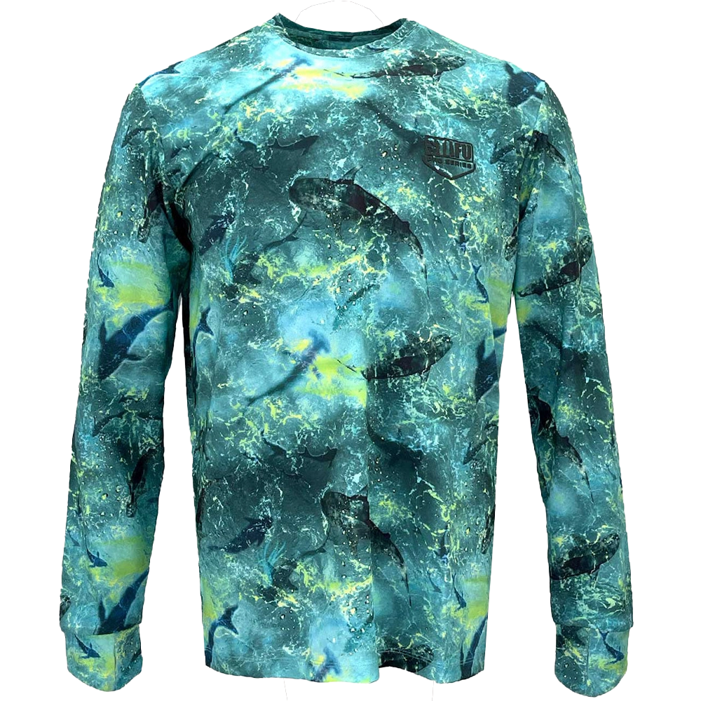 STAFU: Apex UV Long Sleeve Performance T-Shirt - SHARK LIME