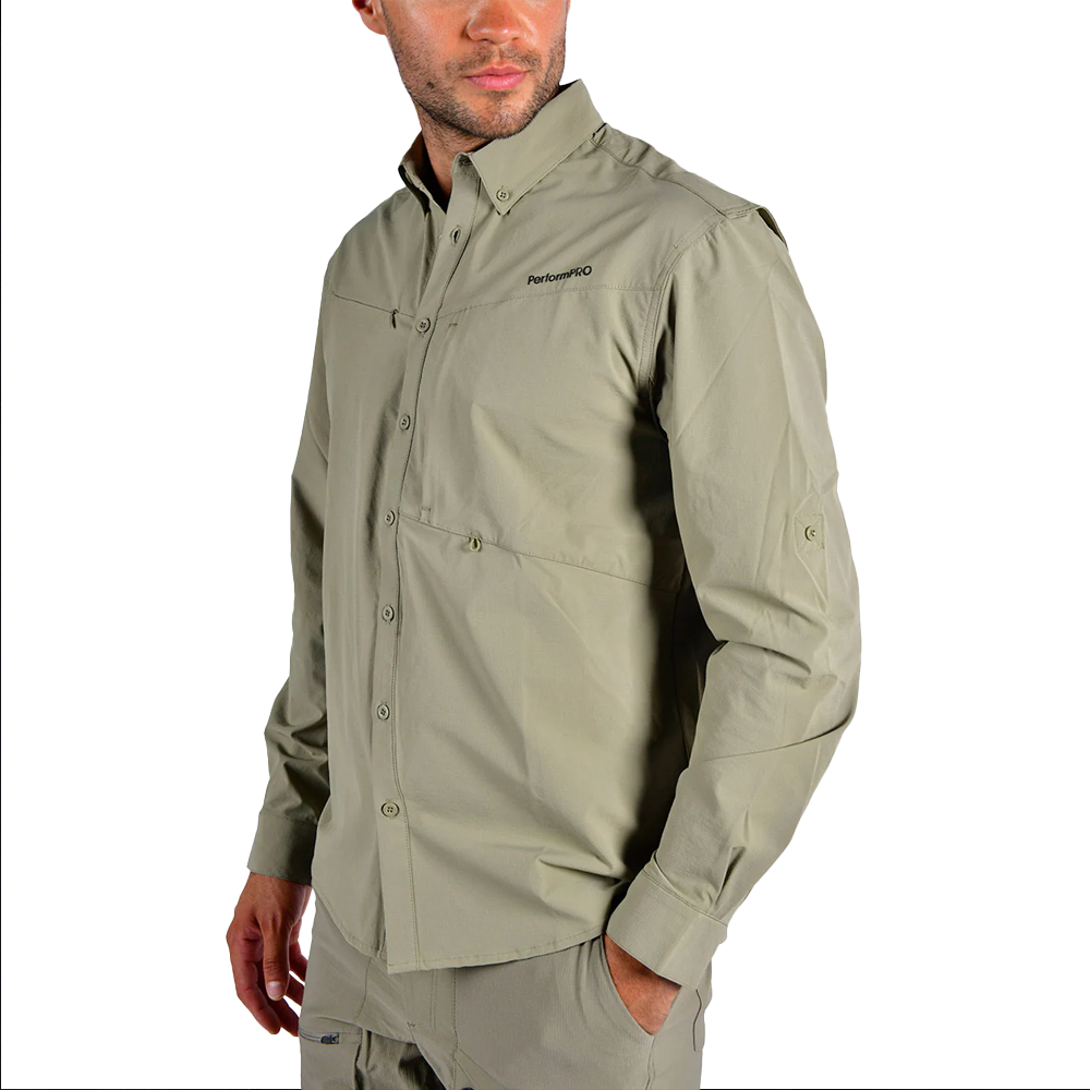 STAFU: Outlander Long Sleeve Shirt - KHAKI – Bild 3