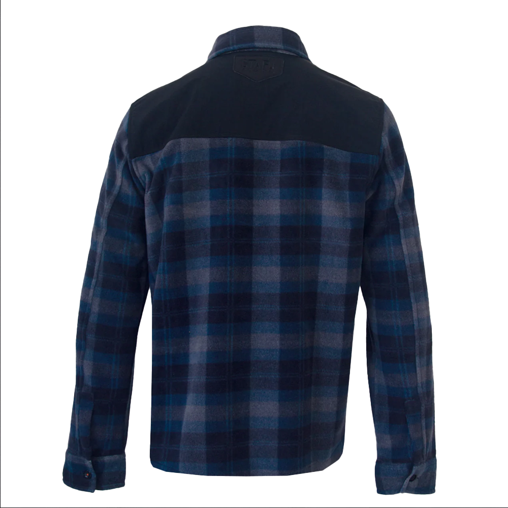 STAFU: Wake Long Sleeve Polar Fleece Shirt - BLACK GRAY PLAID – Bild 2