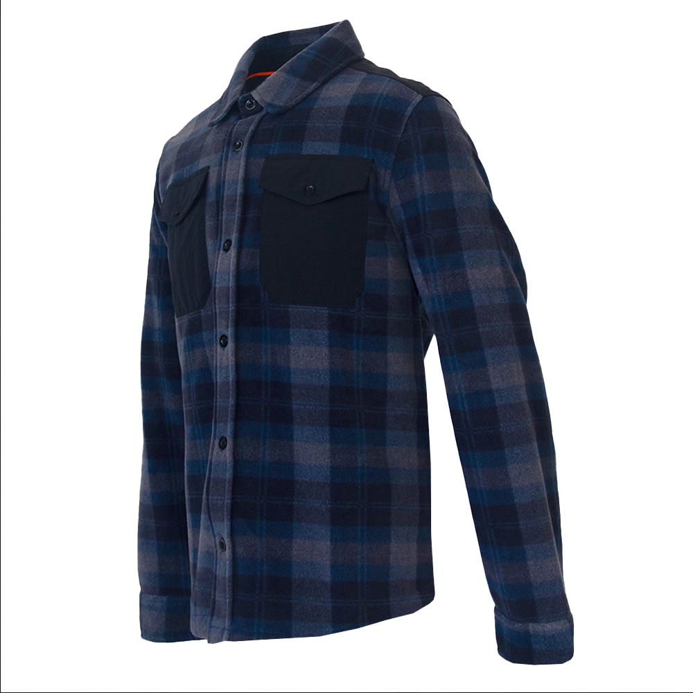 STAFU: Wake Long Sleeve Polar Fleece Shirt - BLACK GRAY PLAID – Bild 3