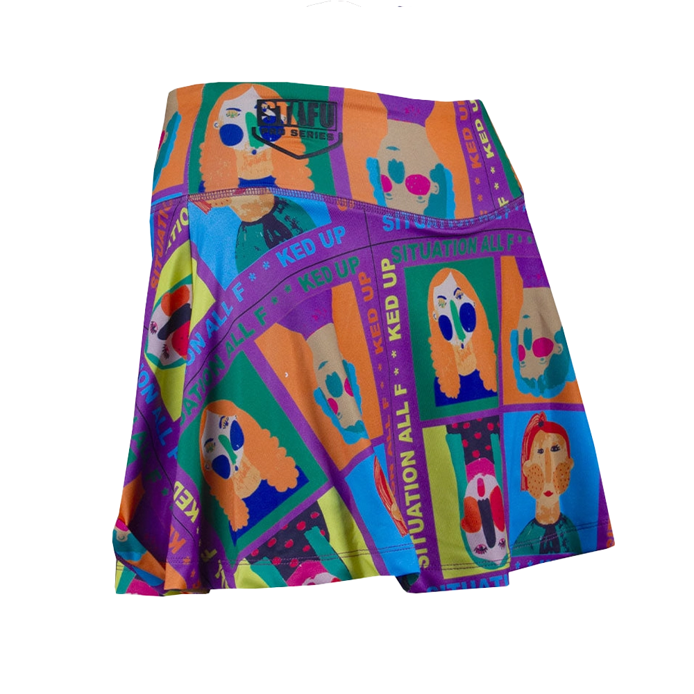 STAFU: Solana Women's Skirt Short - FUNNY FACE PURPLE – Bild 3