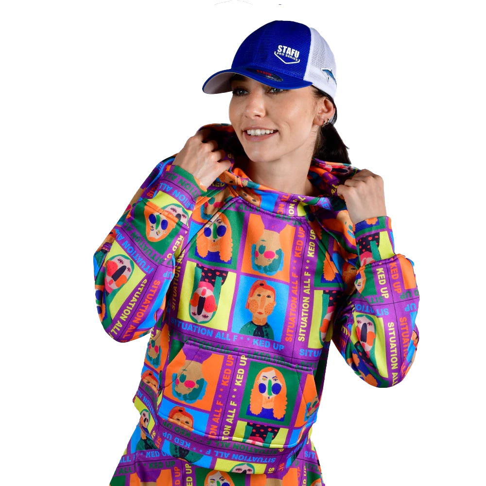 STAFU: Marea Women's Sweatshirt - FUNNY FACE PURPLE