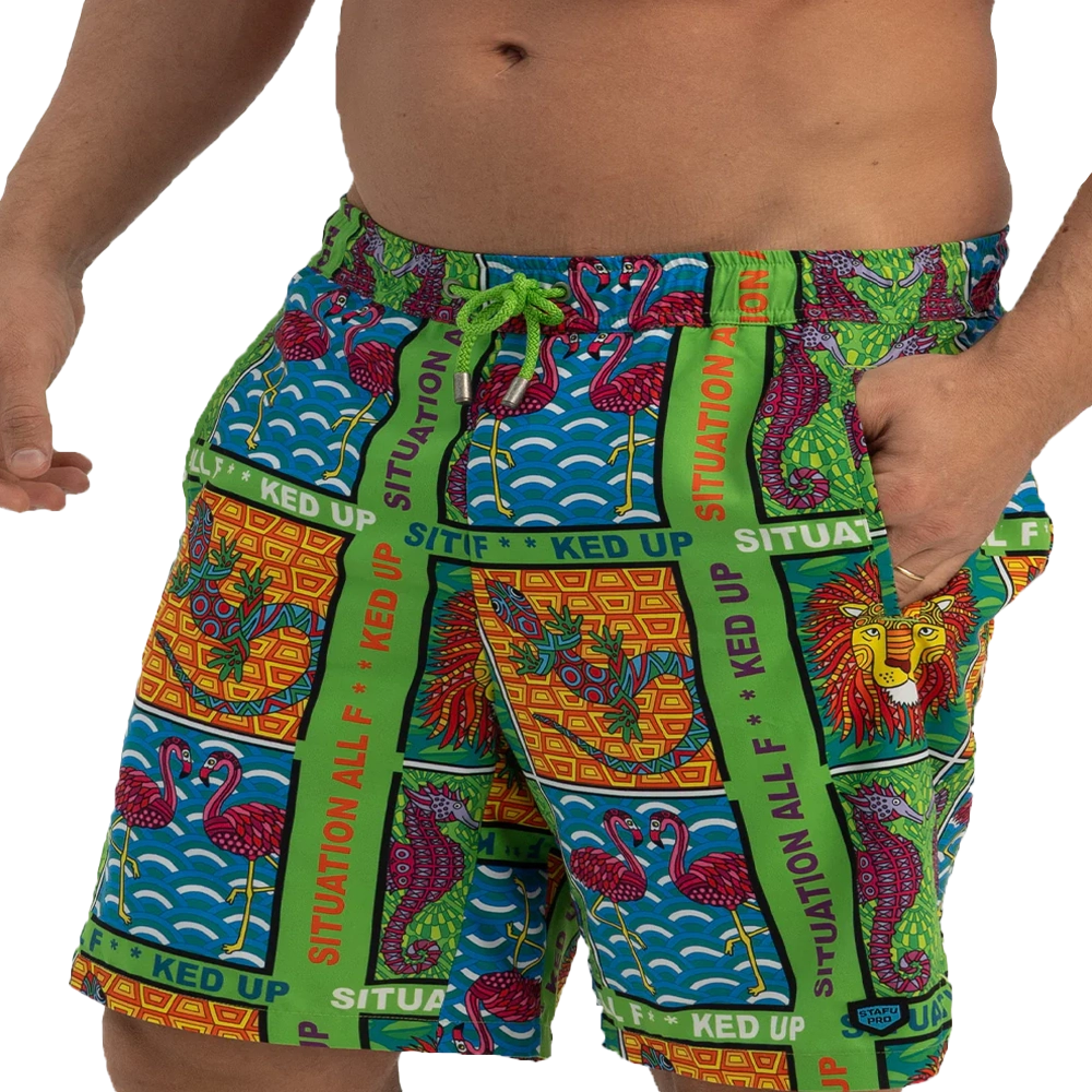STAFU: Salty Dog Quick Dry Swim Shorts - EYE OF TIGER – Bild 3
