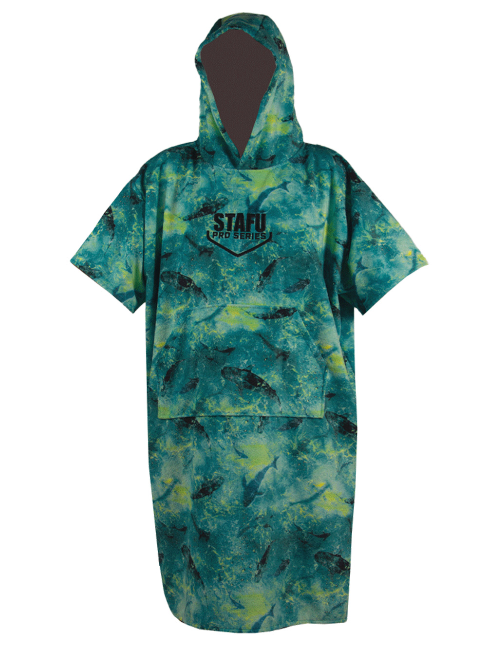 STAFU - ATLAS JR PONCHO - SHARK GREEN LIME