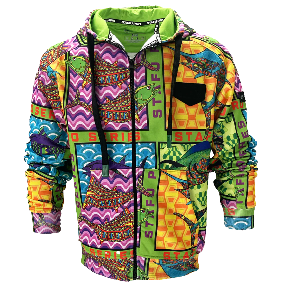 Jedi Zippered Hooded Sweatshirt - Fish Eye