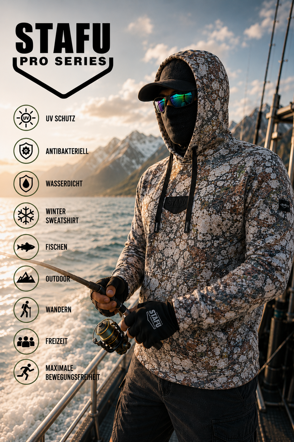 Prime Hooded Sweatshirt - Lime Stone Camo – Bild 4