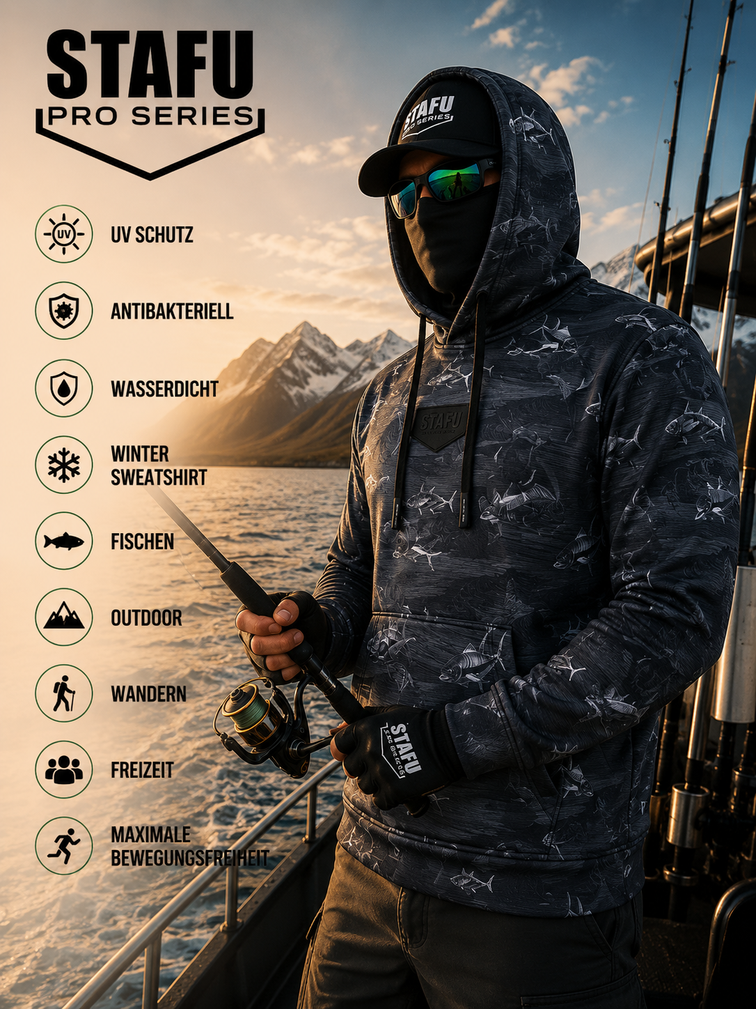 Prime Hooded Sweatshirt - Frenzy Black – Bild 3