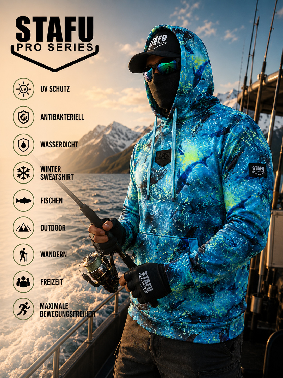 Prime Hooded Sweatshirt - Shark Lime – Bild 4
