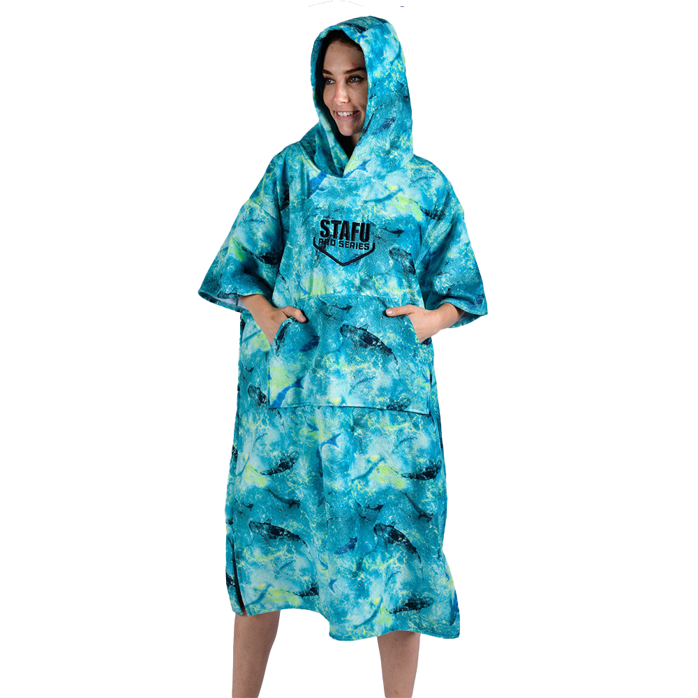 STAFU: Atlas Poncho - SHARK GREEN LIME