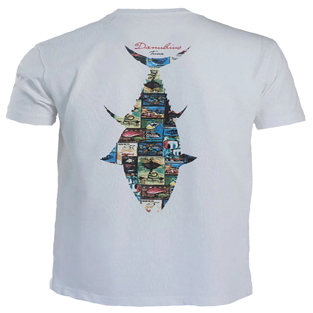 STAFU: Graphite T-shirt - Tuna Pattern - WHITE