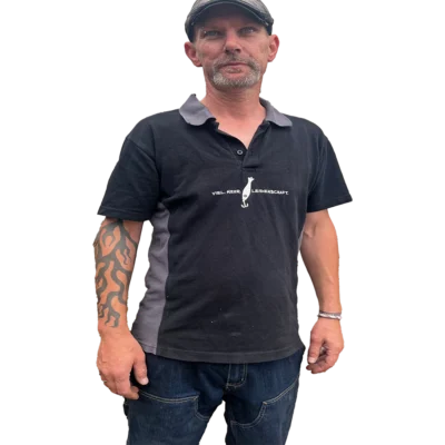 Viel.Meer.Leidenschaft. Polohemd - SCHWARZ/GRAU