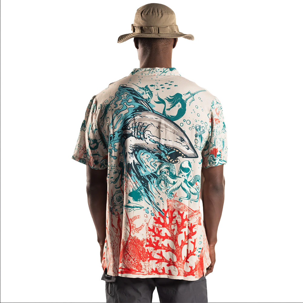 STAFU: Bahama's Short Sleeve Button-Down Shirt - ANGRY SHARK – Bild 2