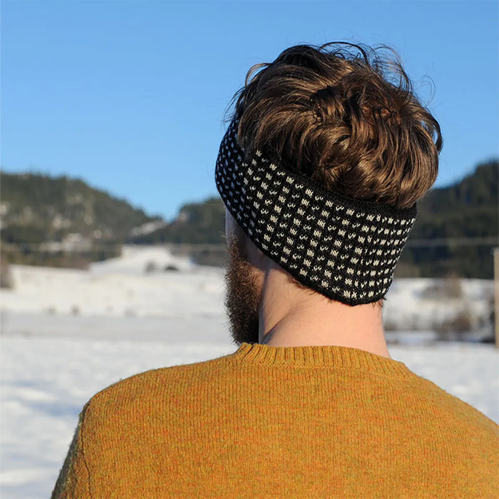 Stirnband (Isländer) - schwarz/weiß – Bild 3