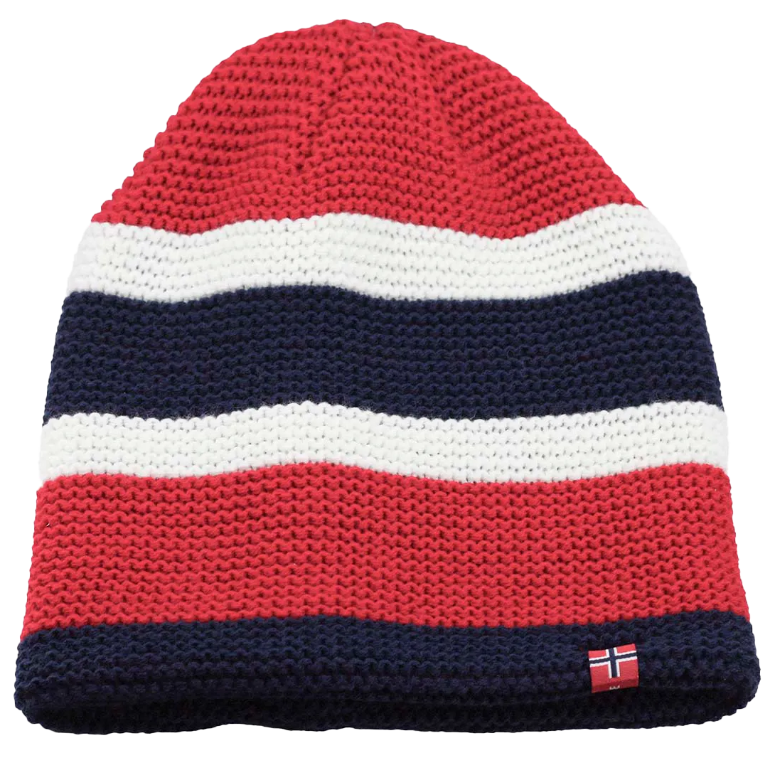 Strickmütze Flagge - rot/weiß/blau