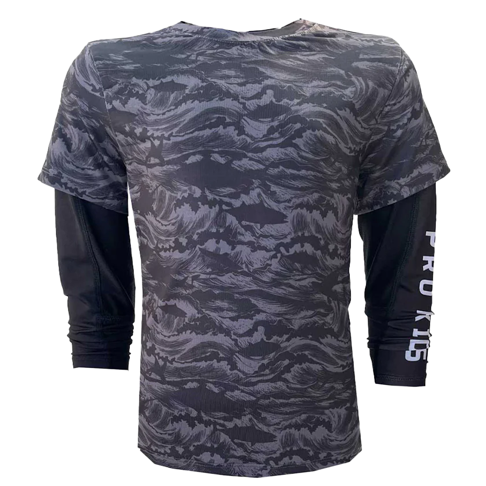Ahoy Jr. Double-Sleeve UV-Protection T-Shirt - Signature Black