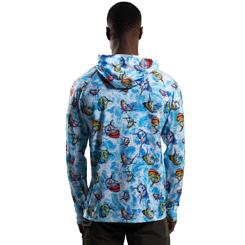 Tasman Hooded Performance T-Shirt - Cartoon Blue – Bild 3