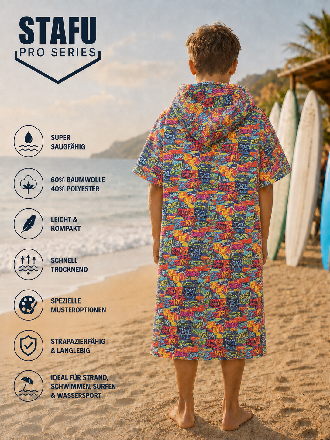 Atlas Jr. Poncho - Grafiti – Bild 3